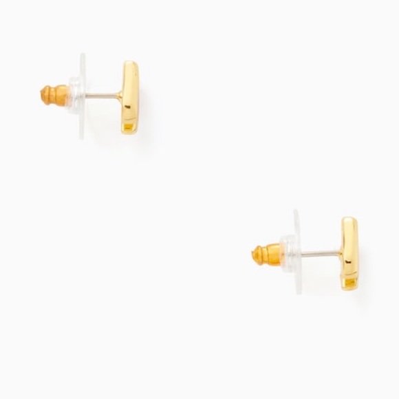 KATE SPADE Earrings Enamel Spade Stud Pierced Earrings Panach Pink NWT - Picture 8 of 12